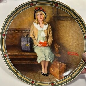 NORMAN ROCKWELL Knowles “A Young Girl’s Dream” Vintage Collector Plate 8.5”
